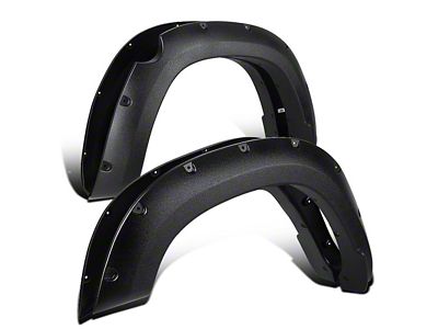 Pocket Rivet Style Fender Flares; Rough Texture (19-24 RAM 1500, Excluding Rebel & TRX)