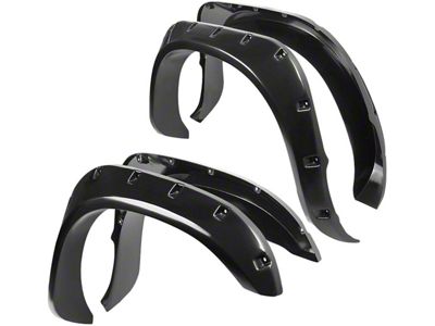 Pocket-Riveted Style Fender Flares; Glossy Black (02-08 RAM 1500)