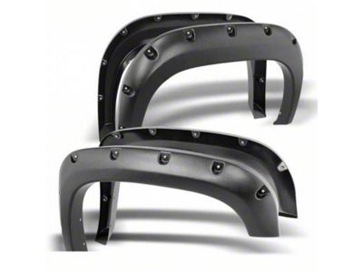 Pocket Style Fender Flares; Matte Black (02-08 RAM 1500)