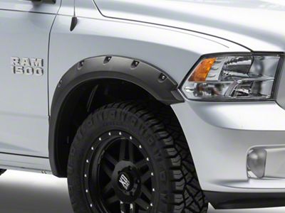 Pocket Style Fender Flares; Textured Black (09-18 RAM 1500, Excluding Rebel & Sport)