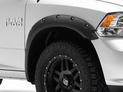 Pocket Style Fender Flares; Textured Black (09-18 RAM 1500, Excluding Rebel & Sport)