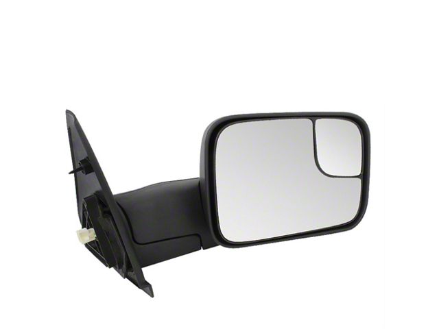 Powered Heated Manual Extended Mirror; Passenger Side (02-08 RAM 1500)