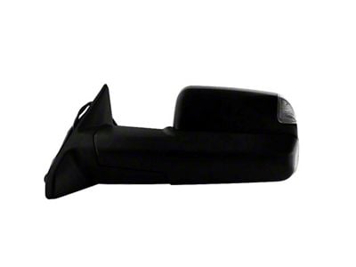 Powered Heated Manual Extended Mirrors with LED Turn Signal; Driver Side; Black (09-12 RAM 1500)