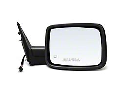 Powered Heated Manual Folding Mirror; Passenger Side; Textured Black (14-18 RAM 1500)