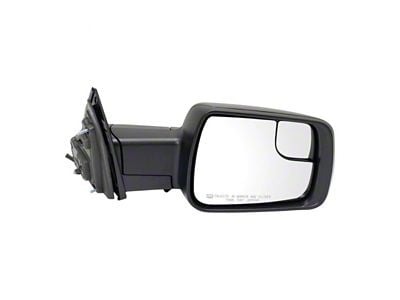 Powered Heated Manual Folding Mirror; Textured Black; Passenger Side (19-25 RAM 1500)
