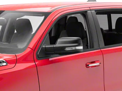 Powered Heated Memory Power Folding Mirrors with Puddle Lights and Turn Signal; Textured Black (19-25 RAM 1500)
