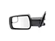 Powered Heated Power Folding Mirror with Blind Spot Detection, Puddle Light, Temperature Sensor and Turn Signal; Textured Black; Driver Side (19-24 RAM 1500)