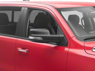 Powered Heated Power Folding Mirror with Blind Spot Detection, Puddle Light and Turn Signal; Textured Black; Passenger Side (19-25 RAM 1500)