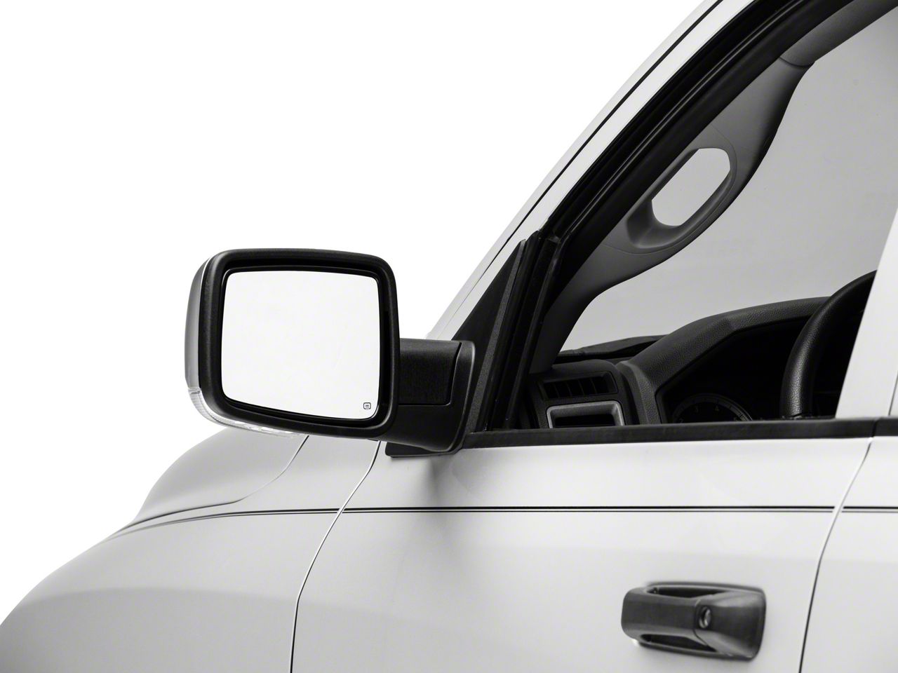 Left Driver Side Power Non-Folding View Mirror Chrome/Flat Black - Foto 7