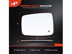 Powered Heated Mirror Glass; Driver Side (10-18 RAM 1500)