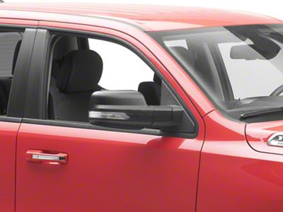Powered Heated Power Folding Mirror with Puddle Light and Turn Signal; Textured Black; Passenger Side (19-25 RAM 1500)