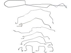Pre-Bent Brake Line Kit; Stainless Steel (00-01 4WD RAM 1500 Club Cab w/ 8-Foot Box & 4-Wheel ABS)