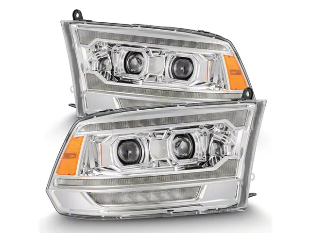 Pro-Series 5th Gen 2500 G2 Style Projector Headlights; Chrome Housing; Clear Lens (09-18 RAM 1500 w/ Factory Halogen Non-Projector Headlights)