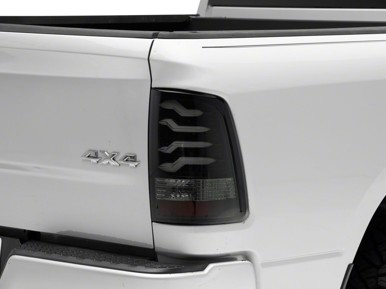 RAM 1500 PROSeries LED Tail Lights; Jet Black Housing; Smoked Lens (09