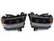 PRO-Series MK2 2500 Style Halogen Projector Headlights; Alpha Black Housing; Clear Lens (19-24 RAM 1500 w/ Factory Halogen Headlights)