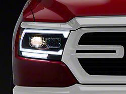 PRO-Series MK2 2500 Style Halogen Projector Headlights; Black Housing; Clear Lens (19-23 RAM 1500 w/ Factory Halogen Headlights)