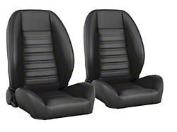 Pro-Series Sport Low Back Seats; Black Madrid Vinyl (94-01 RAM 1500 Regular Cab)