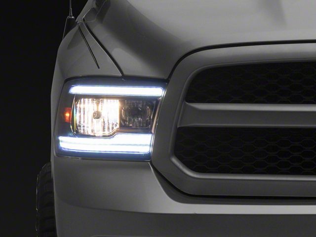 Projector Headlights; Chrome Housing; Clear Lens (09-18 RAM 1500 w/ Factory Halogen Non-Projector Headlights)