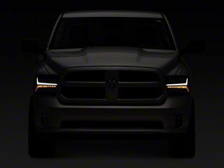 RAM 2500 Headlights with Clear Corners; Black Housing; Clear Lens (10 RAM 2500 Headlights with Clear Corners; Black Housing; Clear Lens (10