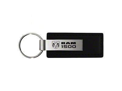 RAM 1500 Leather Key Fob; Black