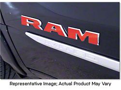 RAM Front Door Letter Overlay Decals; Gloss Black (19-24 RAM 1500)