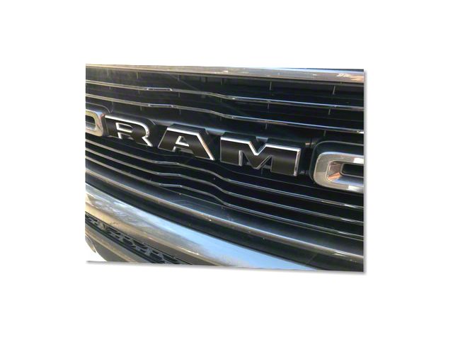 RAM Grille Letter Overlay Decals; Red (19-24 RAM 1500 Rebel)