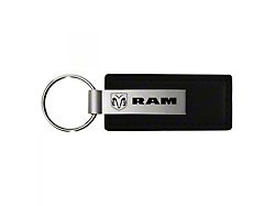 RAM Leather Key Fob; Black