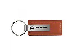 RAM Leather Key Fob; Brown