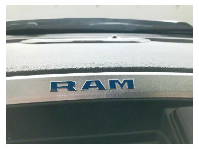 RAM Radio Bezel Overlay Decals; Gloss Black (19-24 RAM 1500)