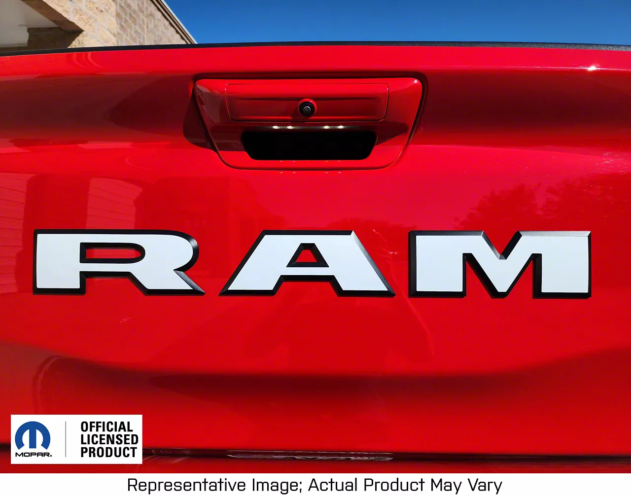 RAM 1500 RAM Tailgate Emblem Overlay Decal; Matte Black (1924 RAM 1500