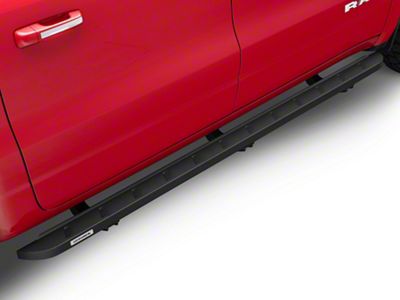 Go Rhino RB10 Slim Running Boards; Textured Black (19-24 RAM 1500 Crew Cab)