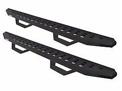 Go Rhino RB20 Running Boards with Drop Steps; Textured Black (19-26 RAM 1500 Quad Cab)