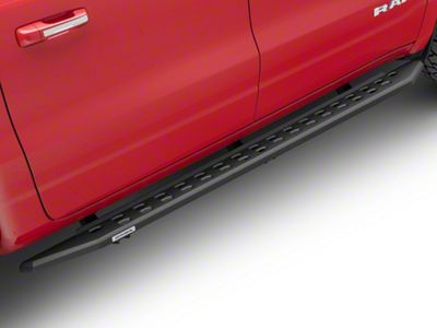 Go Rhino RB20 Slim Running Boards; Textured Black (19-24 RAM 1500 Crew Cab)