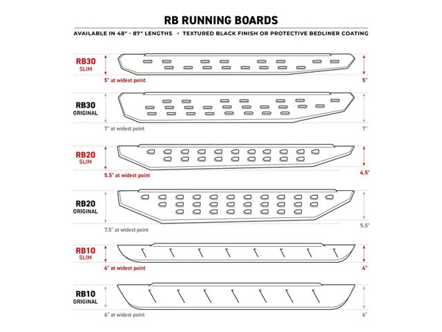 Go Rhino RB30 Running Boards; Protective Bedliner Coating (15-18 RAM 1500 Crew Cab)