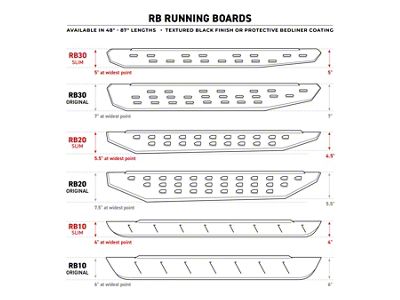 Go Rhino RB30 Running Boards; Protective Bedliner Coating (15-18 RAM 1500 Crew Cab)