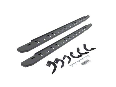 Go Rhino RB30 Slim Line Running Boards; Textured Black (15-18 RAM 1500 Quad Cab)