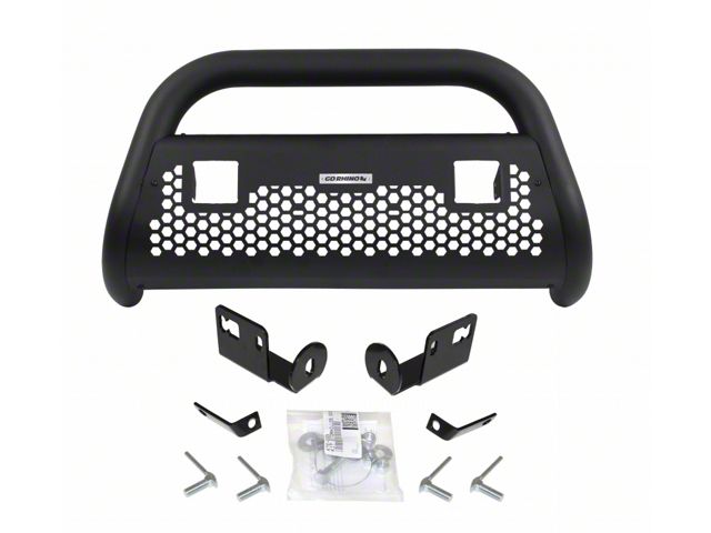 Go Rhino RC2 LR Bull Bar with Two Cube Light Mounting Brackets; Textured Black (19-24 RAM 1500, Excluding Rebel & TRX)