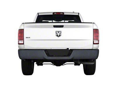 Rear Bumper Cover; Not Pre-Drilled for Backup Sensors; Armor Coated (09-18 RAM 1500 w/o Factory Dual Exhaust)