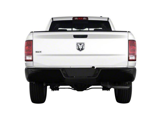 Rear Bumper Cover; Not Pre-Drilled for Backup Sensors; Gloss Black (09-18 RAM 1500 w/o Factory Dual Exhaust)