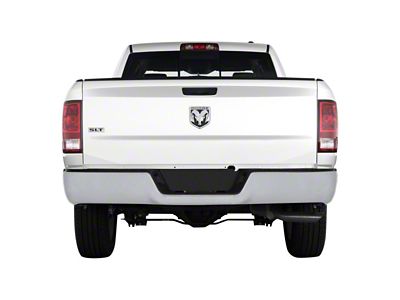 Rear Bumper Cover; Not Pre-Drilled for Backup Sensors; Gloss White (09-18 RAM 1500 w/o Factory Dual Exhaust)
