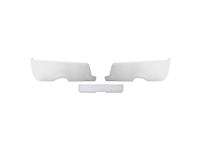 Rear Bumper Cover; Not Pre-Drilled for Backup Sensors; Gloss White (09-18 RAM 1500 w/ Factory Dual Exhaust)