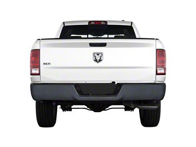 Rear Bumper Cover; Pre-Drilled for Backup Sensors; Armor Coated (09-18 RAM 1500 w/ Factory Dual Exhaust)