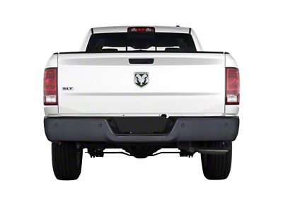 Rear Bumper Cover; Pre-Drilled for Backup Sensors; Armor Coated (09-18 RAM 1500 w/o Factory Dual Exhaust)