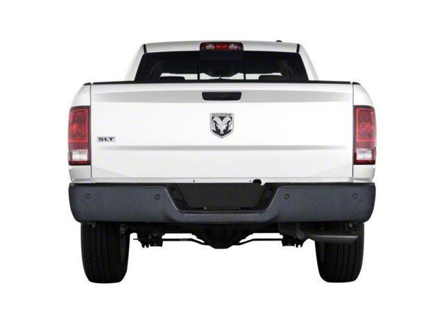 Rear Bumper Cover; Pre-Drilled for Backup Sensors; Armor Coated (09-18 RAM 1500 w/o Factory Dual Exhaust)