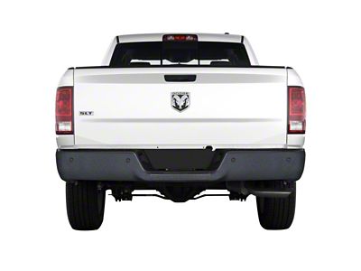 Rear Bumper Cover; Pre-Drilled for Backup Sensors; Armor Coated (09-18 RAM 1500 w/ Factory Dual Exhaust)