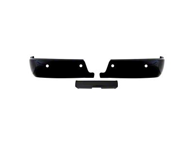 Rear Bumper Cover; Pre-Drilled for Backup Sensors; Gloss Black (09-18 RAM 1500 w/o Factory Dual Exhaust)
