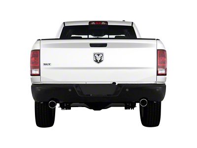 Rear Bumper Cover; Pre-Drilled for Backup Sensors; Gloss Black (09-18 RAM 1500 w/ Factory Dual Exhaust)