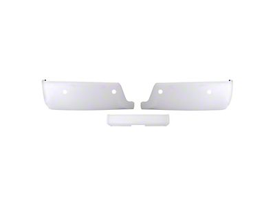 Rear Bumper Cover; Pre-Drilled for Backup Sensors; Gloss White (09-18 RAM 1500 w/o Factory Dual Exhaust)