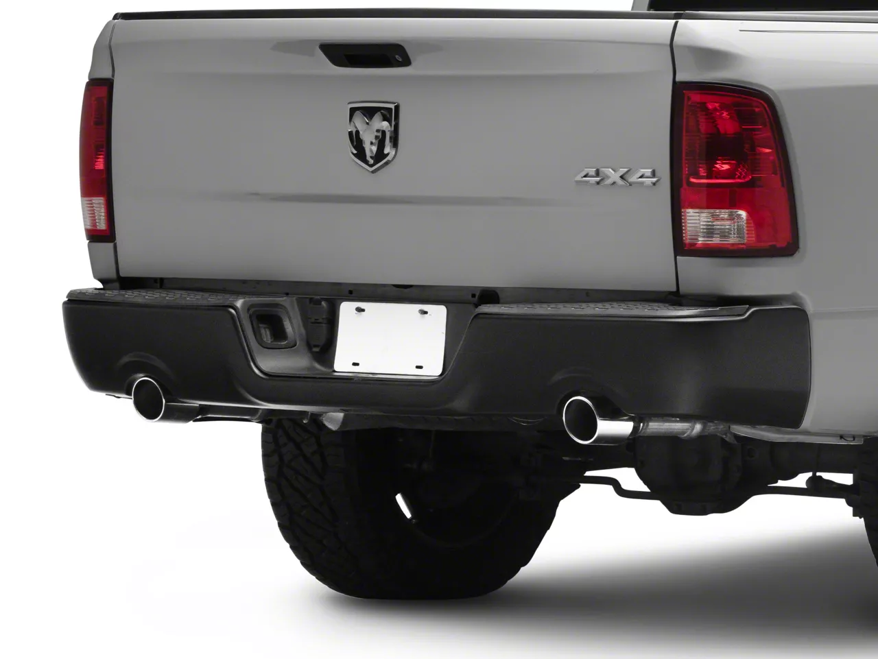 RAM 1500 Rear Bumper; Not Pre-Drilled for Backup Sensors; Black (09-18 ...