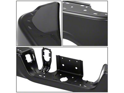 Rear Bumper; Not Pre-Drilled for Backup Sensors; Black (09-18 RAM 1500 w/ Factory Dual Exhaust)